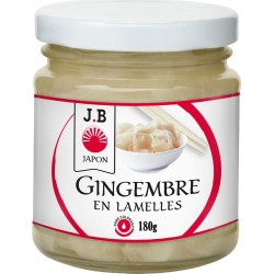 JB JAPON Gingembre fines lamelles sans colorant 180g