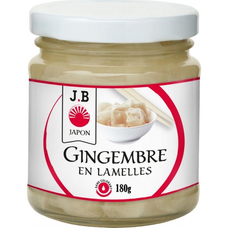 JB JAPON Gingembre fines lamelles sans colorant 180g