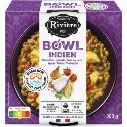 MAISON RIVIERE Plat cuisiné Bowl Indien micro-ondable le bowl de 300g