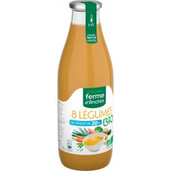 LES RECETTES FERME ANCHIN Soupe 8 légumes 30% sel réduit Bio LES RECETTES FERME D'ANCHIN 98,5cl