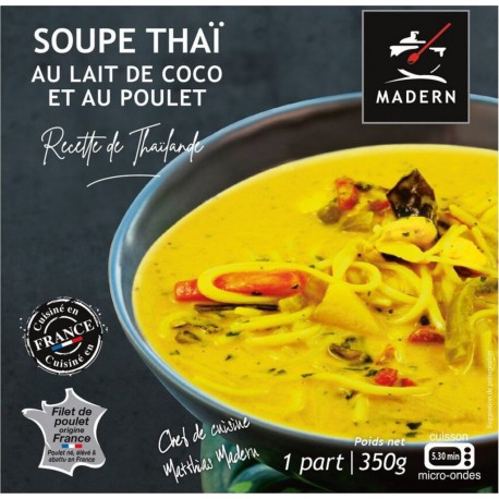 MADERN Soupe thaï au lait de coco et poulet 350g