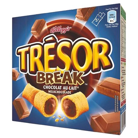 Tresor Break Barre Chocolat au Lait 130g (lot de 10 x 3 boîtes)