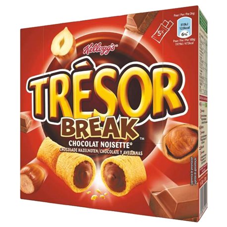 Tresor Break Barre Chocolat Noisette 130g (lot de 10 x 3 boîtes)