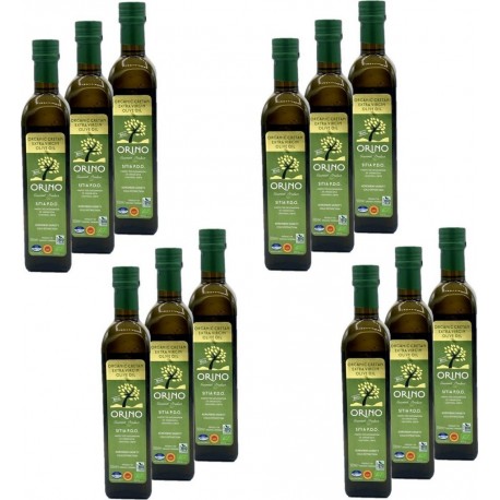 Aop Huile D'olive Bio Grecque Extra Vierge Orino les 12 bouteilles de 0.5L