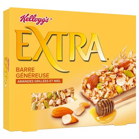 Kellogg's Extra Barre Miel et Amandes Grillées 128g (lot de 10 x 3 boîtes)
