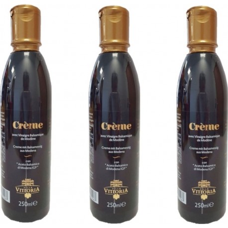 NC Lot 3x Crème De Vinaigre Balsamique Villa Vittoria Bouteille 250ml les 3 bouteilles de 0.25L