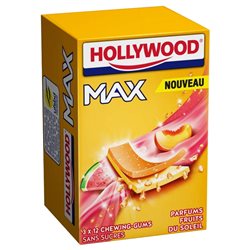Hollywood Max Menthe Fruits Du Soleil Sans Sucres 3 Etuis (lot de 10 x 18 étuis)