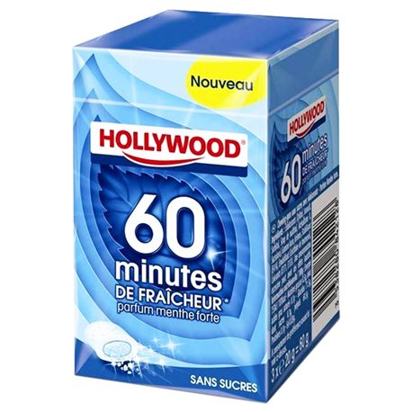 Hollywood 60 Minutes De Fraicheur Menthe Forte 3 Etuis (lot de 10 x 18 étuis)