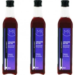 NC Lot 3x Vinaigre De Vin Rouge Échalote Marcel Recorbet Bouteille 500ml les 3 bouteilles