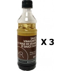 Lot 3x Sauce Vinaigrette À L'huile De Sésame Et Sauce Soja Fabriquée En France Mr Bouteille 350ml les 3 bouteilles