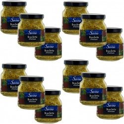 NC Lot 12x Bruschetta D'artichauts Les Saveurs De Savino Pot 140g les 12 unités de 0.14Kg