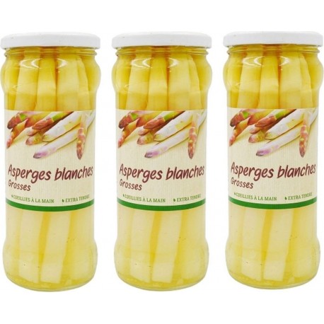 Grosse Asperge Blanche Pelée Agidra les 3 unités de 0.53Kg