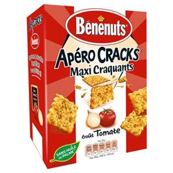 Bénénuts Apéro Cracks Tomate 90g (lot de 10 x 3 boîtes)