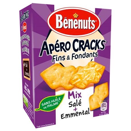 Bénénuts Apéro Cracks Mix Salé et Emmental 85g (lot de 10 x 3 boîtes)