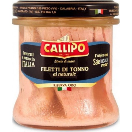 NC Filets De Thon Callipo Au Naturel Riserva Oro 150 Gr