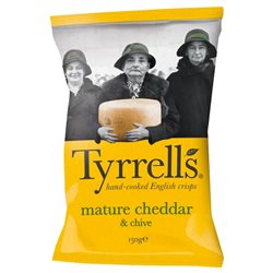 Tyrrell's Chips Cheddar 150g (lot de 10 x 3 sachets)