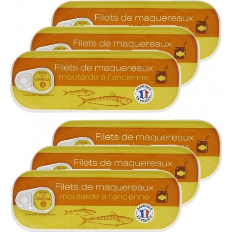 NC Filets De Maquereaux Moutarde Agidra les 6 unités de 0.17Kg