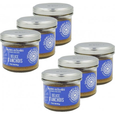 Délice D'anchois Saveurs Estivales Pot 90 G les 6 unités de 0.09Kg