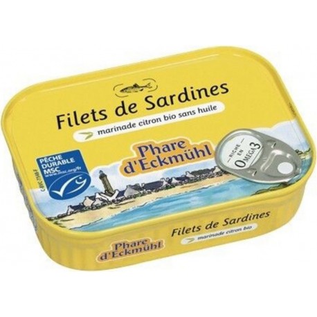 NC Sardine Huile Olive/citron Boite Phare D'eckmuhl