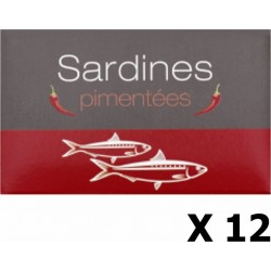 NC Lot 12x Sardines Pimentées Maroc Conserve 125g les 12 unités de 0.12Kg