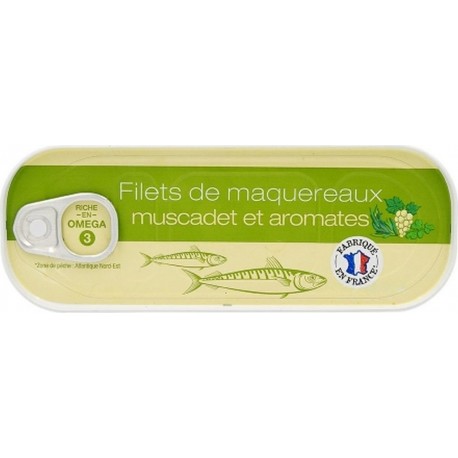 NC Filets De Maquereaux Muscadet & Aromates Agidra l'unité de 0.18Kg