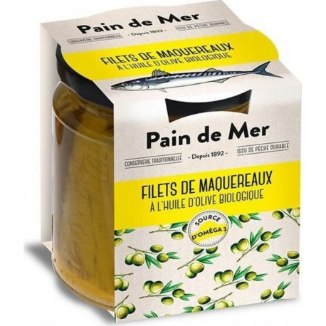 NC Filets De Maquereau Huile Olive 250g Les Pains De La Mer