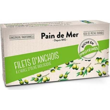 Filets Anchois Huile Olive 50g Les Pains De La Mer