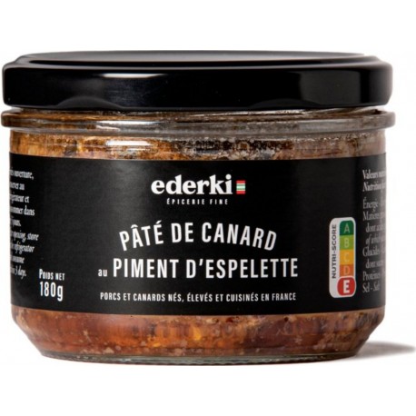 Canard Pâté De Au Piment D'espelette 180g