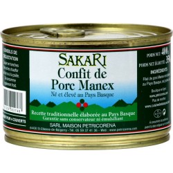 SAKARI Confit de porc Manex 350g net égoutté