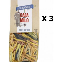 NC Lot 3x Pâte Trecce Dell'orto Italie Casa Milo Paquet 500g les 3 unités de 0.5Kg