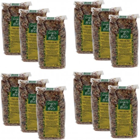 NC Lot 12x Trio De Riz Grain De Frais Paquet 500g les 3 unités de 0.5Kg