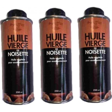 NC Huile De Noisette Vierge Georges Nivier les 3 bouteilles de 0.25L