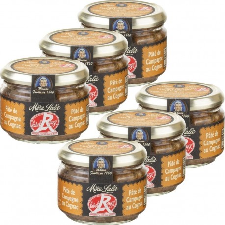 NC Pâté De Campagne Au Cognac Label Rouge Mère Lalie les 6 unités de 0.18Kg