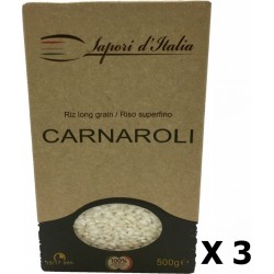 NC Lot 3x Riz Long Carnaroli Italie Sapori D'italia Boîte 500g les 3 boîtes de 0.5Kg