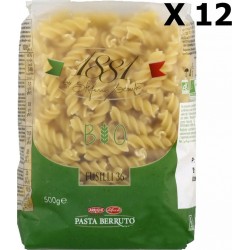 NC Lot 12x Pâtes Italiennes Fusilli 36 Bio 1881 Pasta Berruto Paquet 500g les 12 unités de 0.5Kg