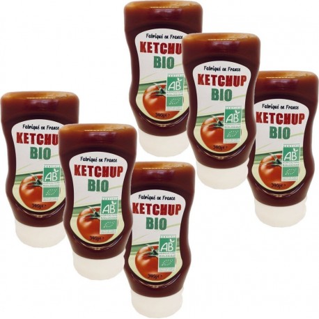 Lot 6x Ketchup Bio France Flacon 340g les 6 unités de 0.34Kg