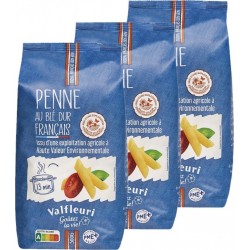 Valfleuri Pâtes Gamme Hve penne les 3 unités de 0.5Kg