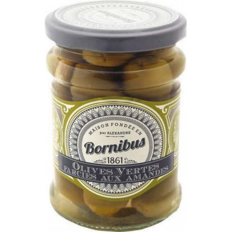 NC Olives Vertes Farcies Aux Amandes Bocal 140g