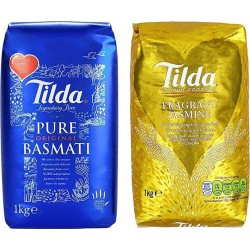 NC Duo De Riz Tilda Riz Basmati Long Pure Original 1Kg + Riz Parfumé Au Jasmin 1Kg S 0g