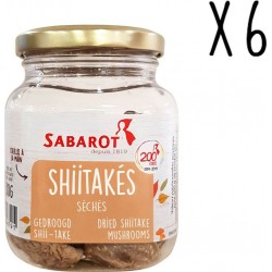 Sabarot Lot X6 Shiitakes Séchés Pot 30g les 6 pots de 30g