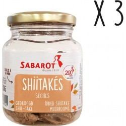 Sabarot Lot X3 Shiitakes Séchés Pot 30g les 3 pots de 30g