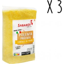 Sabarot Lot X3 Polenta Précuite Sachet 850g les 3 sachets de 850g