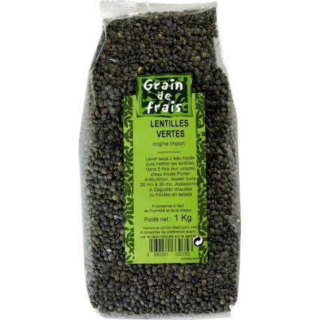 NC Lentille Verte Grain De Frais l'unité de 1.0Kg