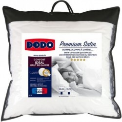 DODO Oreiller confort idéal haut de gamme PREMIUM SATIN 60x60cm