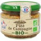 Pâté De Campagne Bio France Pot 180g l'unité de 0.18Kg