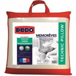 DODO Oreiller ergonomique polyester DODO MEMOREVES 60x60cm (lot de 2)