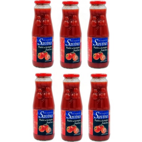 NC Lot 6x Purée De Tomates Fraîches Les Saveurs De Savino Pot 690g les 6 unités de 0.69Kg