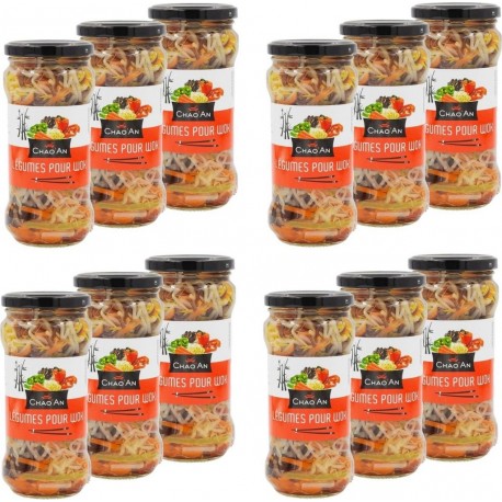 NC Légumes Pour Wok Chao'an Bocal 330g les 12 bocaux de 0.33Kg