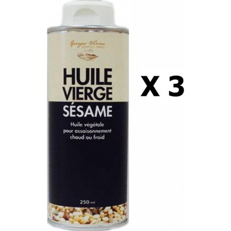 NC Lot 3x Huile Vierge De Sésame Georges Nivier Auvergne Bouteille 250ml les 3 bouteilles