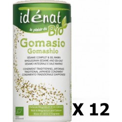 NC Lot 12x Gomasio Bio Sésame Complet & Sel Marin Idénat Boîte 250g les 12 boîtes de 0.25Kg